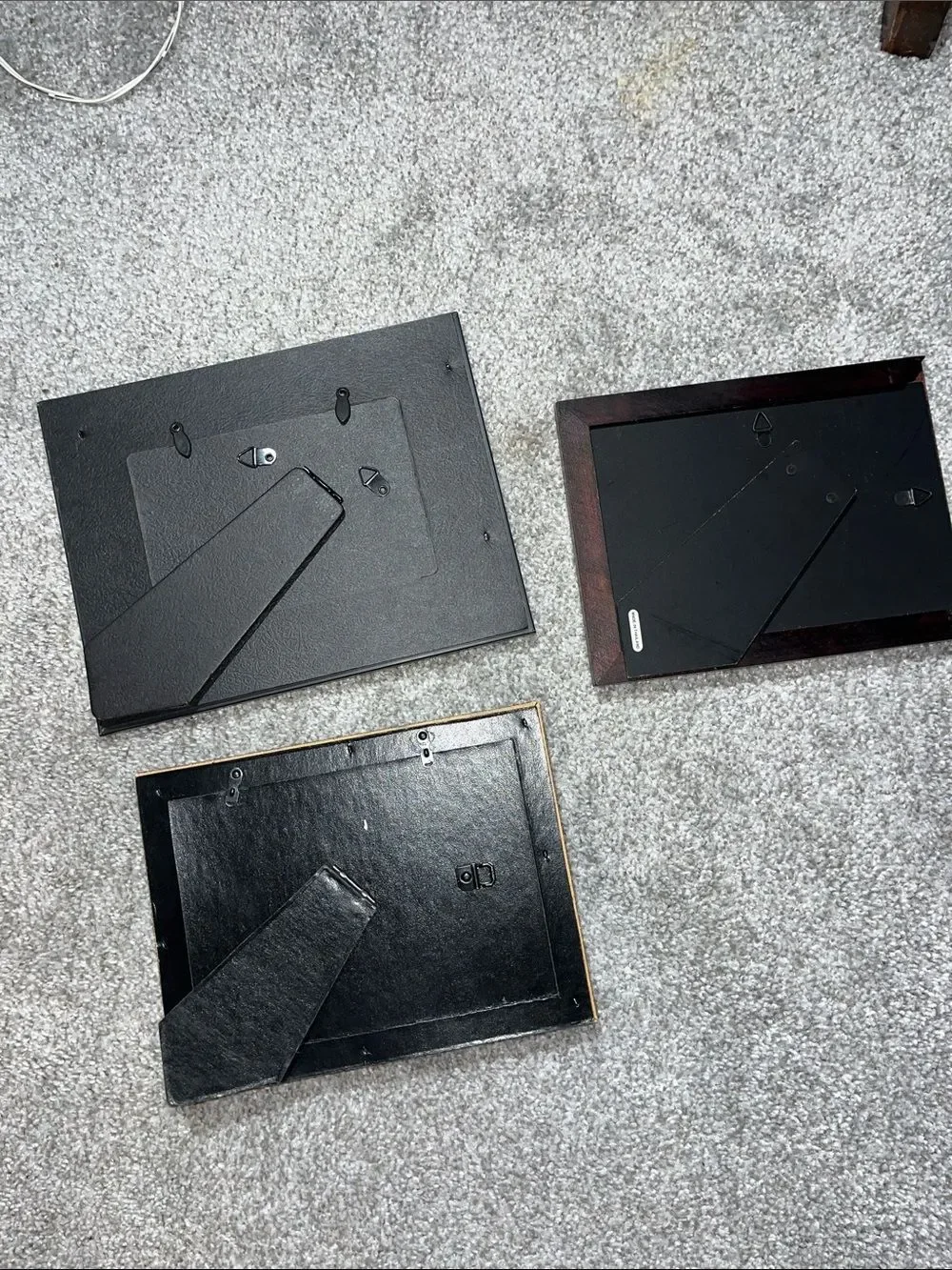 Three (3) Desk table credenza top Picture Frames - various sizes